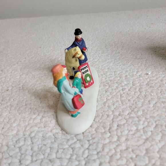 VTG Lemax Village Collection Porcelain The Pony Ride OOP Figurine 1997 w Box OOP - Picture 3 of 7